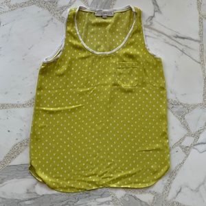 Loft Yellow Polka Dot tank